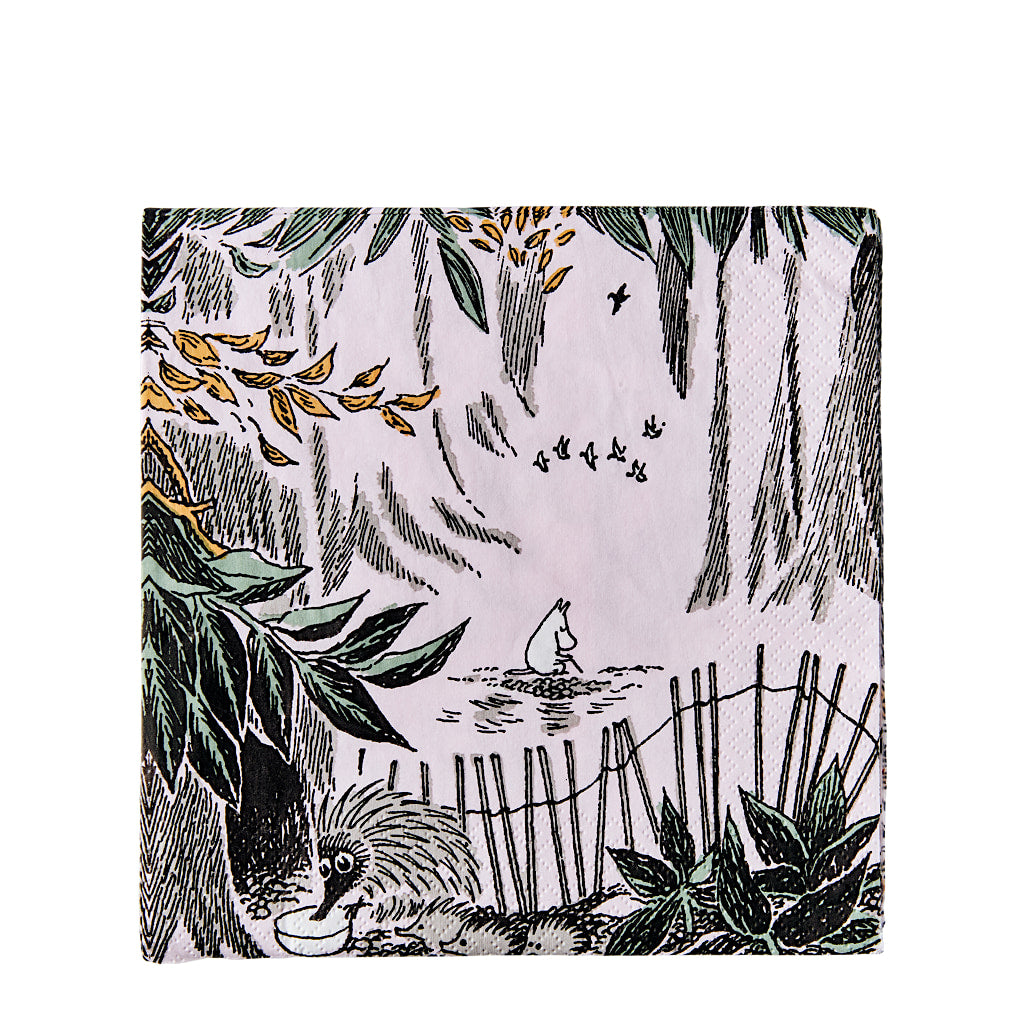 The Moomins Napkins, Longing Pink, 20 pcs. 33 cm