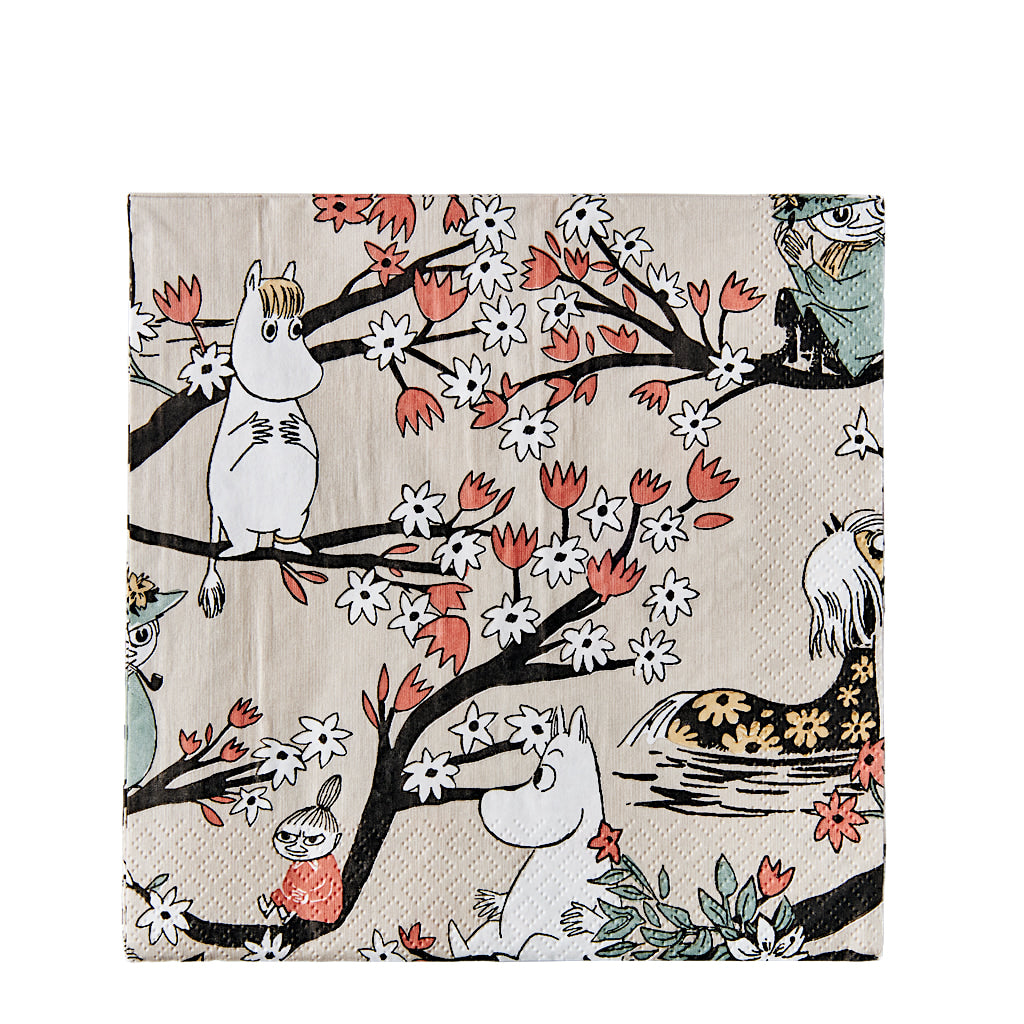 The Moomin Napkins, Moomin Falls in Love, 20 pcs. 33 cm