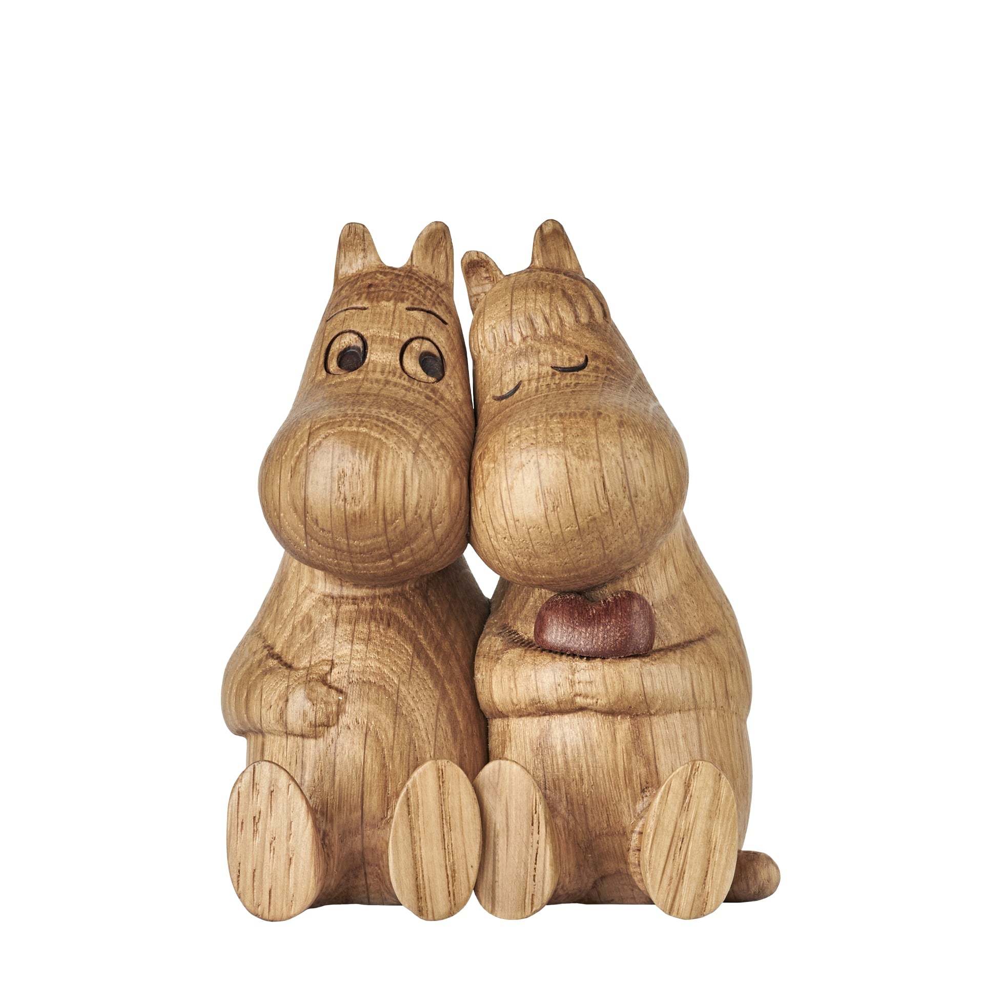 The Moomins wooden figure oak Hug, 80th anniversary edition