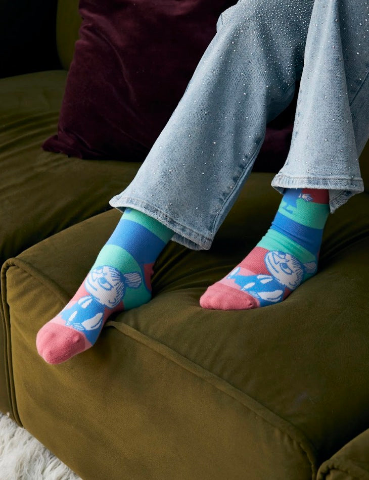 The Moomintrolls Nvrlnd Socks, Little My, Stripe Crew