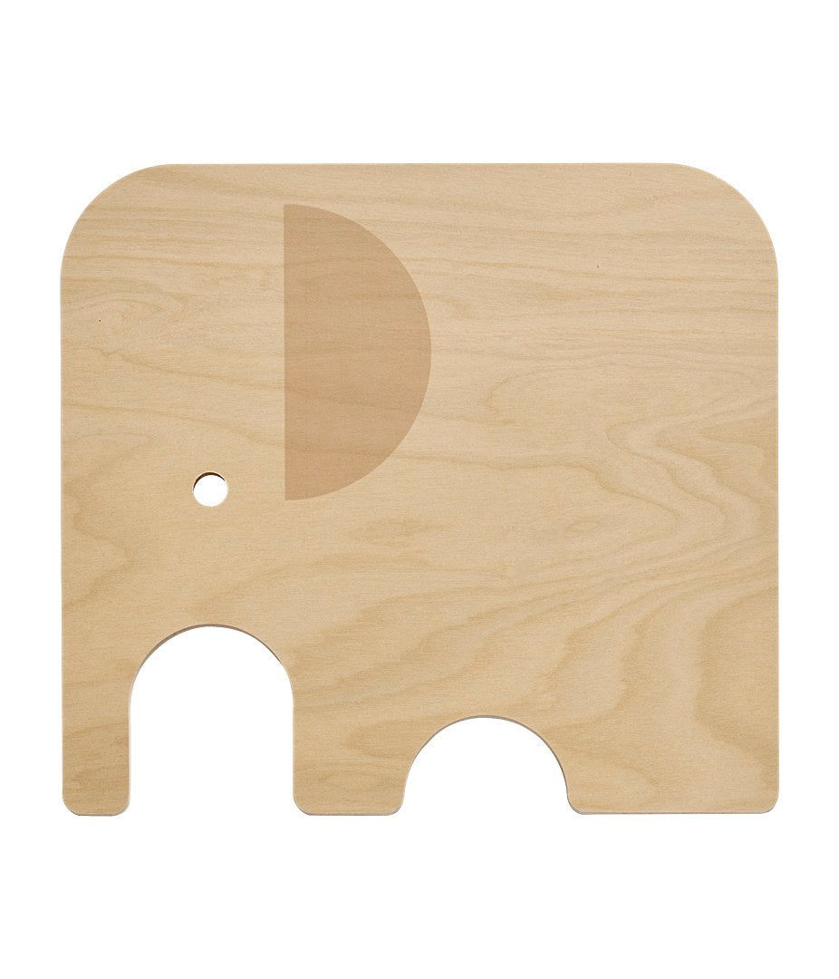 Elegant Elephant Cutting Board in Birch and Green, Small