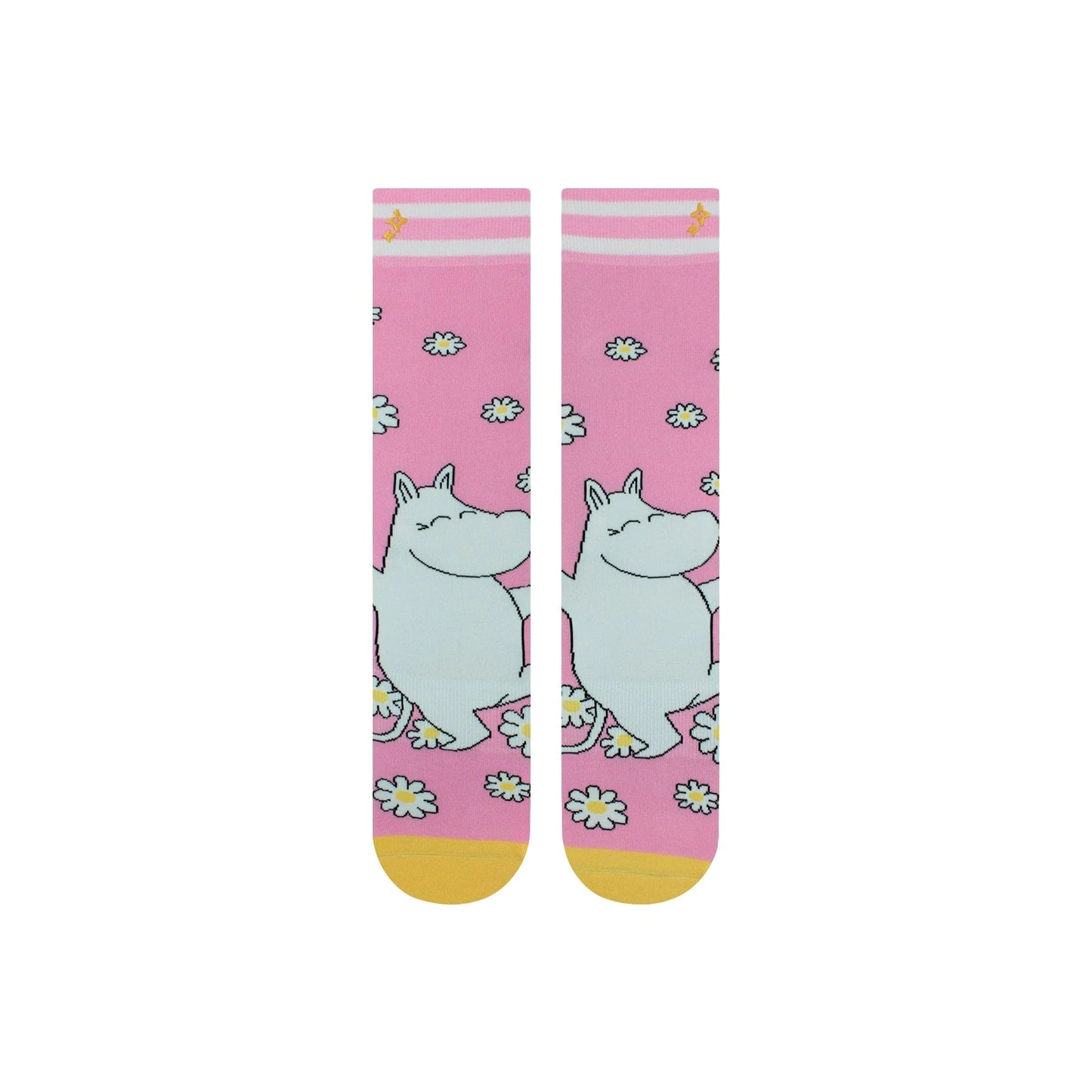 The Mumins Nvrlnd Socks, Pink Stripe Crew