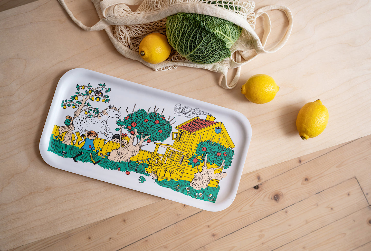 Pippi Longstocking Tray 43x22cm, The Way Home