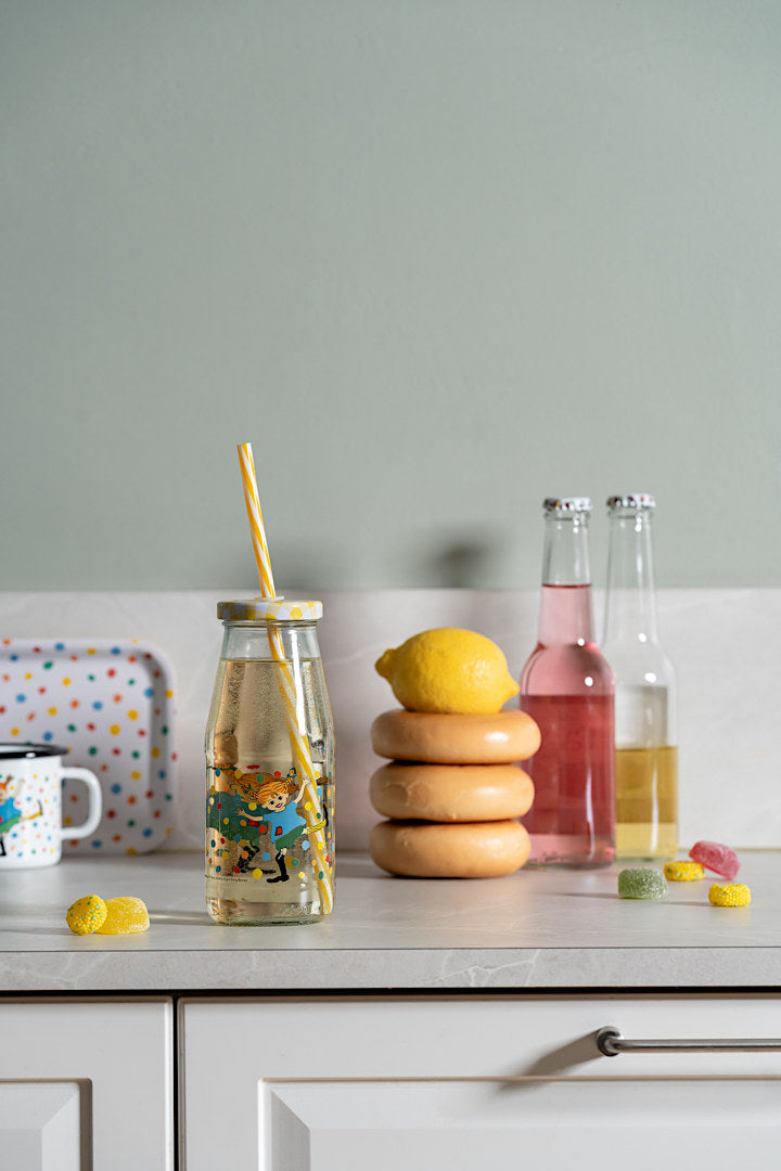 Pippi Longstocking Bottle with Straw from Hoppsan