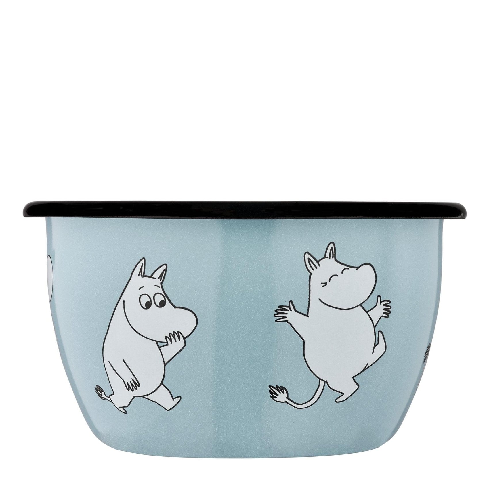 The Moomins Enamel bowl 6 dl Retro, light blue