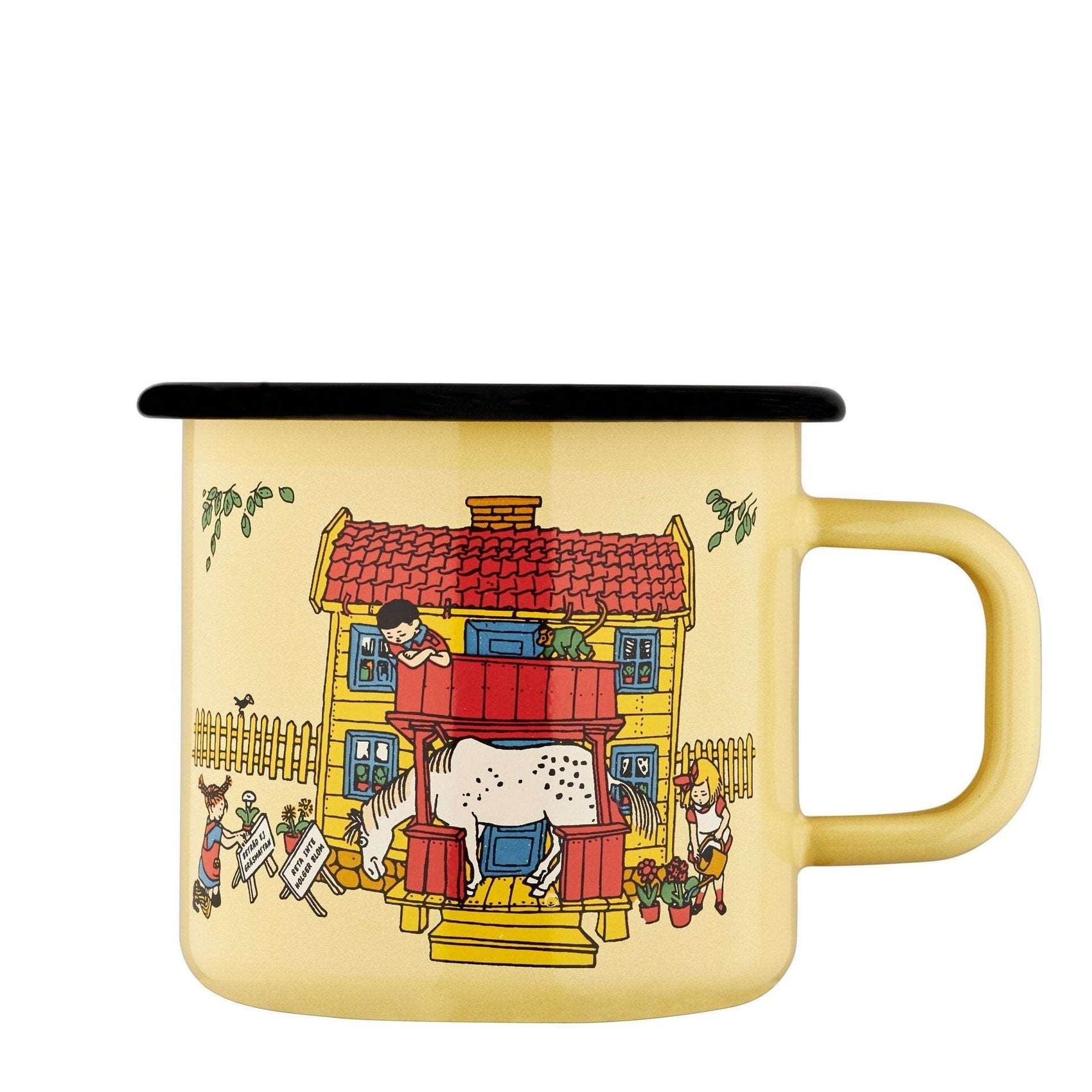 Pippi Longstocking Enamel mug 3.7 dl Villa Villekulla